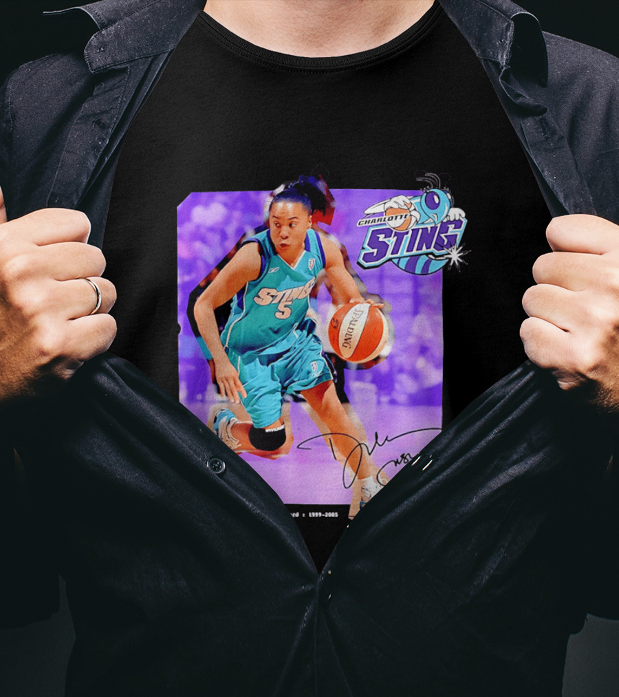 Dawn Staley Charlotte Sting WNBA Guard 1999 2005 T-Shirt