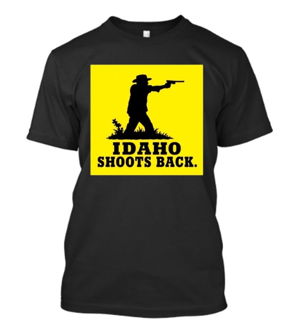 Idaho Shoots Back Cowboy Silhouette Retro Humor T-Shirt
