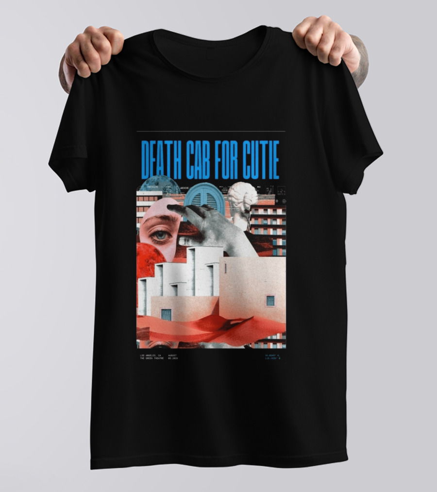 Death Cab For Cutie August 03 2026 Los Angeles The Greek Theatre Collage T-Shirt