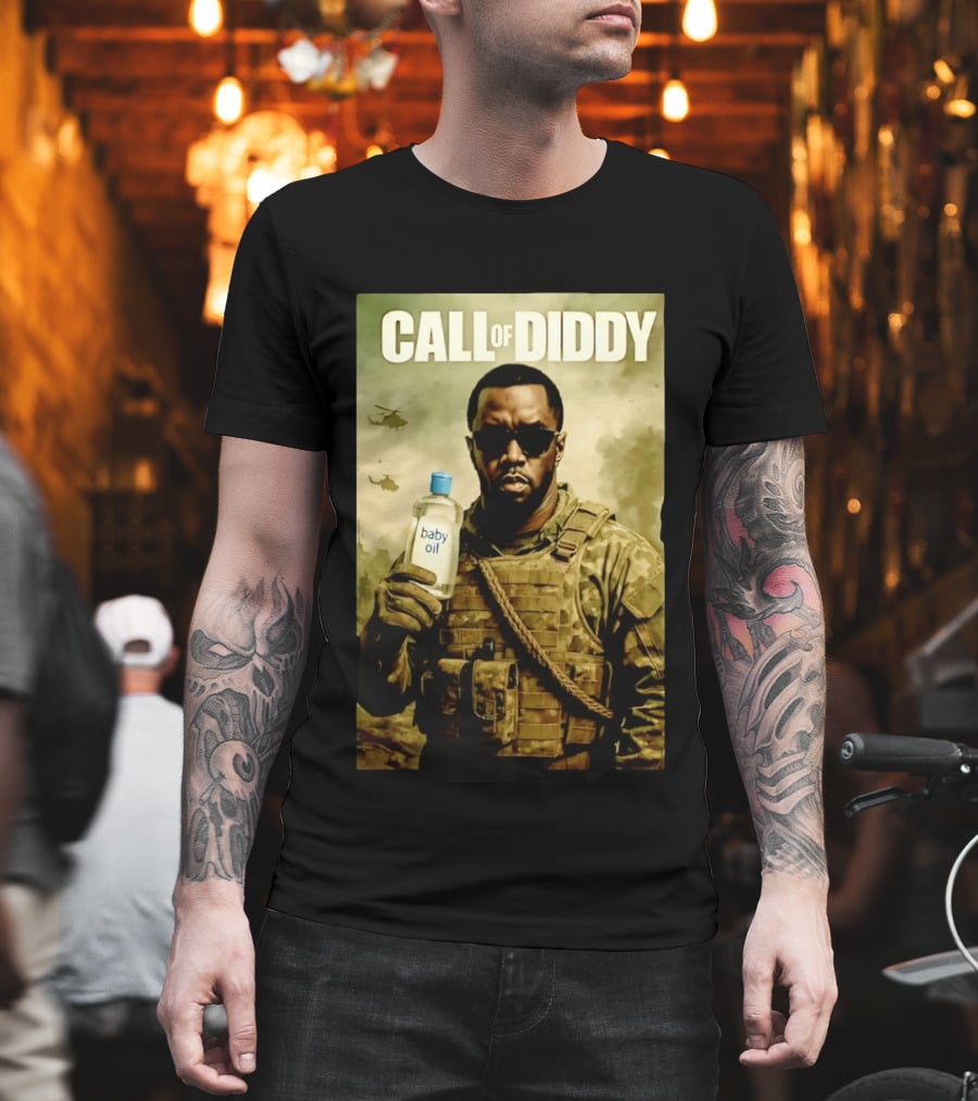 Call Of Diddy Baby Oil Military Humor T-Shirt