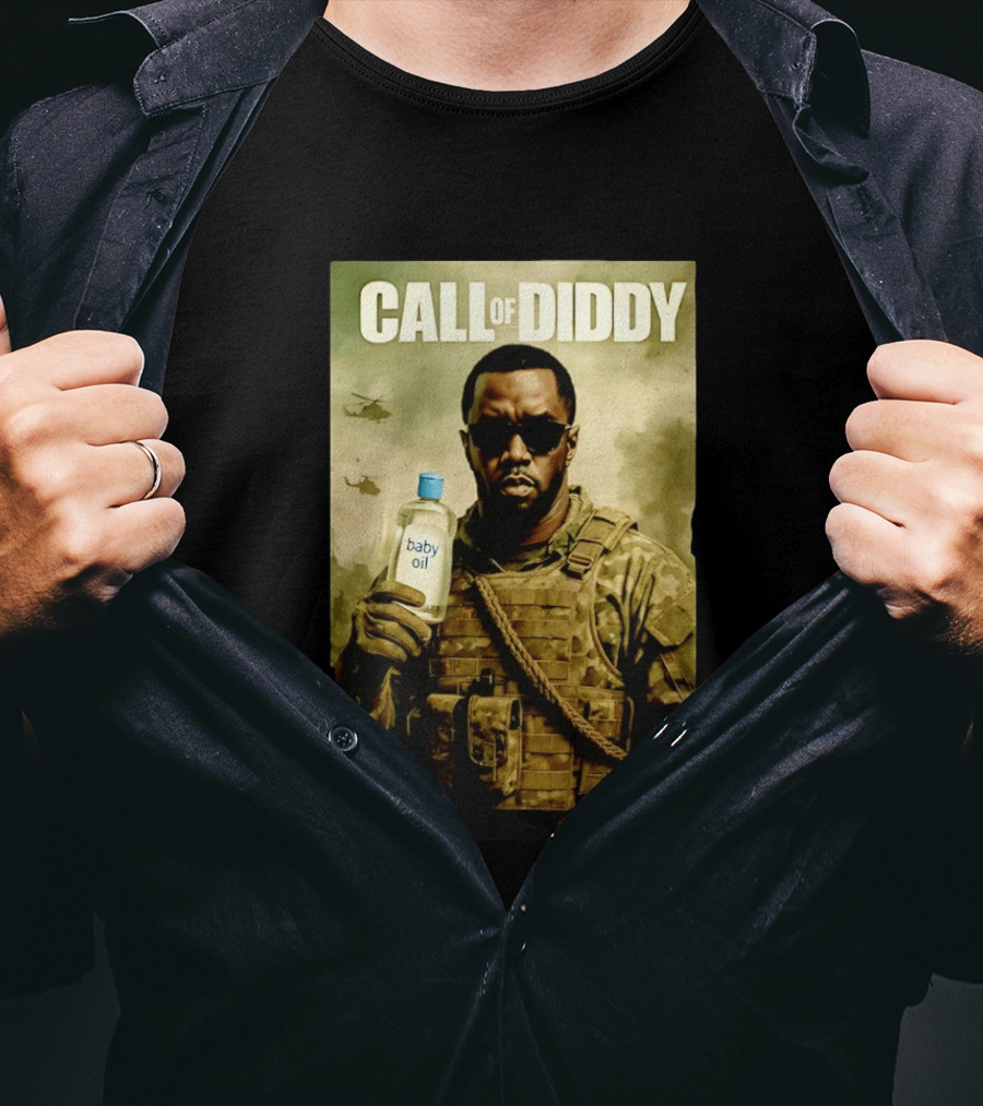 Call Of Diddy Baby Oil Military Humor T-Shirt