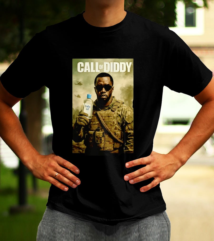 Call Of Diddy Baby Oil Military Humor T-Shirt