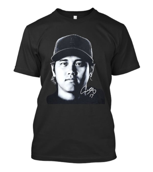 Shohei Ohtani LA Dodgers Cap Signature 17 T-Shirt