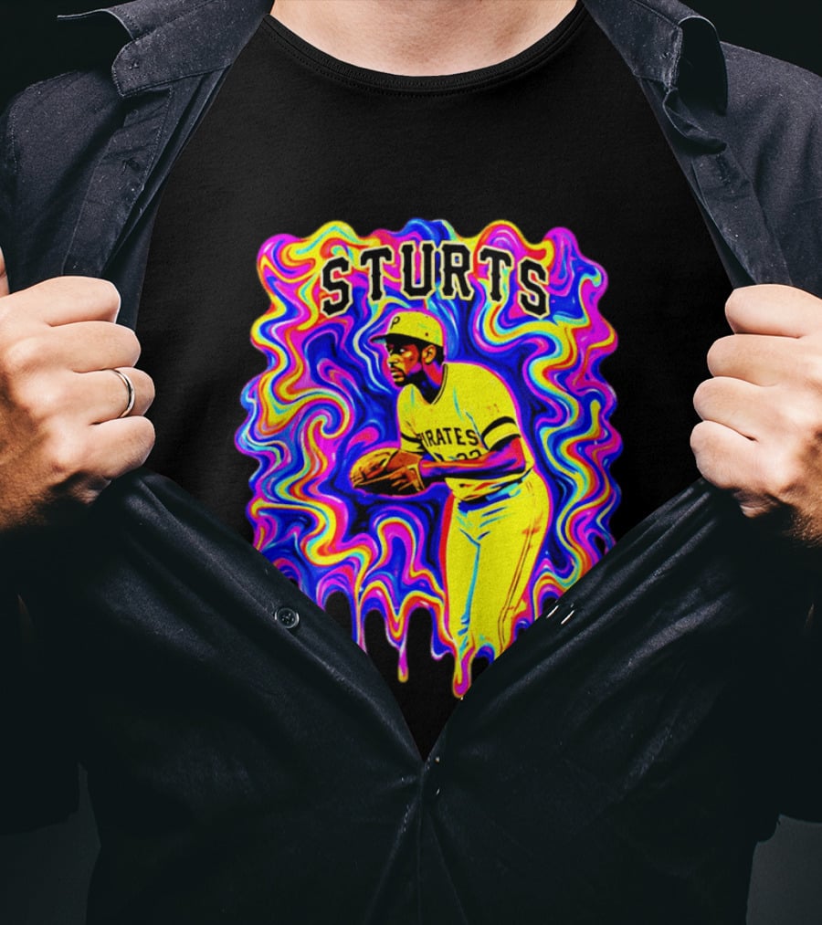 Pirates Dock Ellis Psychedelic Sturts Baseball Pitcher T-Shirt