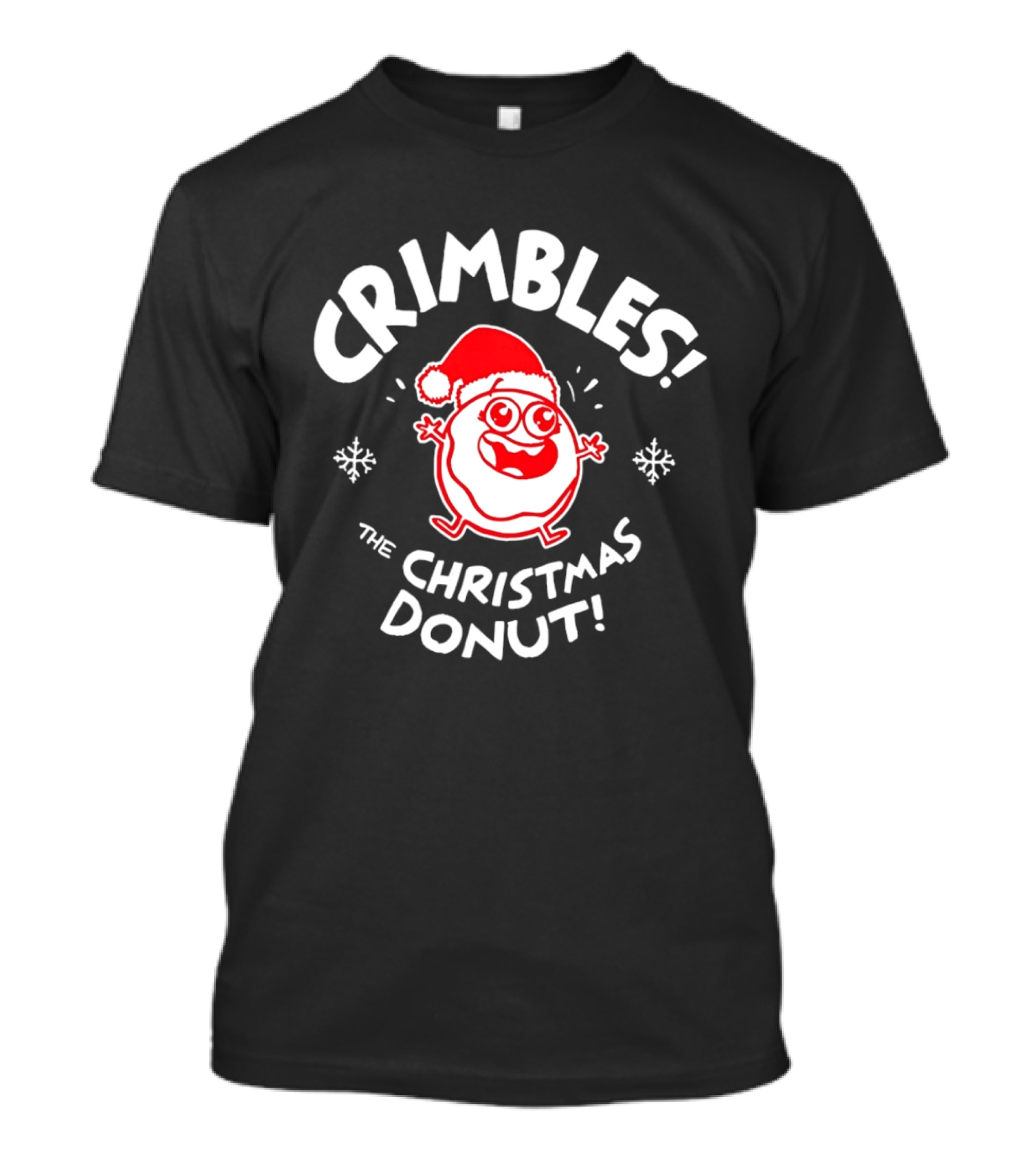 Crimbles Santa Hat The Christmas Donut Snowflakes T-Shirt