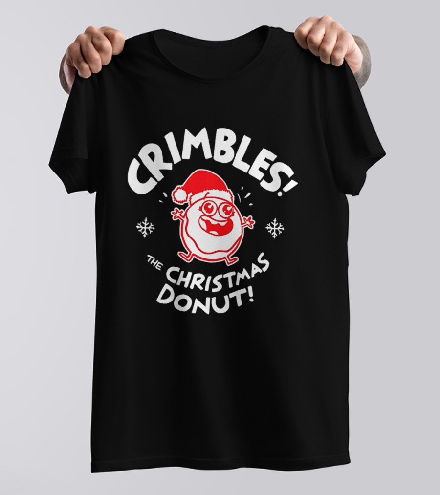 Crimbles Santa Hat The Christmas Donut Snowflakes T-Shirt