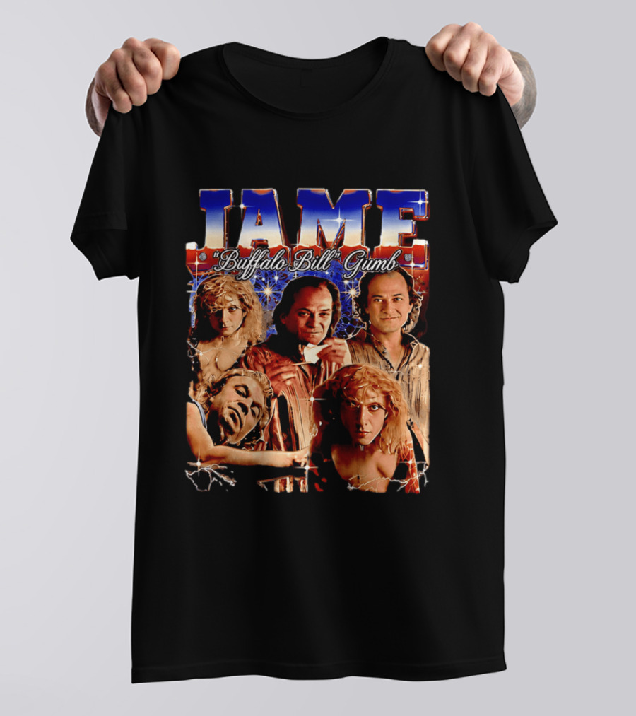 Buffalo Bill Gumb Silence Of The Lambs Movie Character Collage T-Shirt