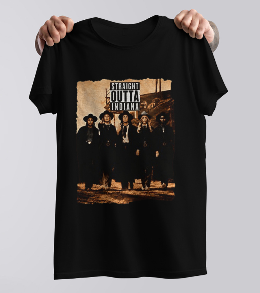 Sophie Cunningham Caitlin Clark Indiana Fever Basketball Feverstone Straight Outta Indiana 2026 T-Shirt