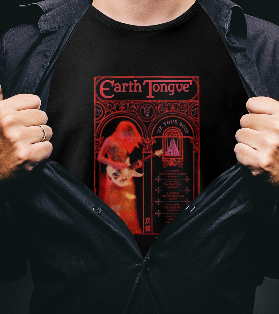Earth Tongue UK Tour 2026 Down Stokes Festival Bristol Gilded Gothic Artistry T-Shirt