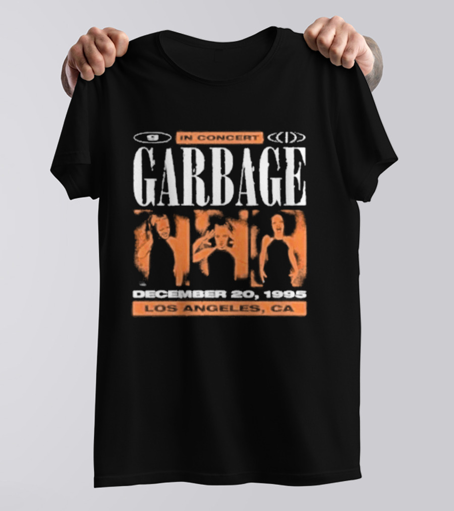 Garbage Live Performance December 20 1995 Los Angeles CA Iconic Concert T-Shirt
