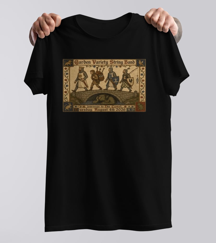 Garden Variety String Band Journeys To The Camel Richmond VA August 4 2026 A.D. T-Shirt