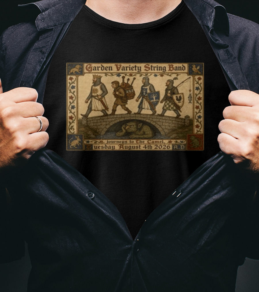 Garden Variety String Band Journeys To The Camel Richmond VA August 4 2026 A.D. T-Shirt