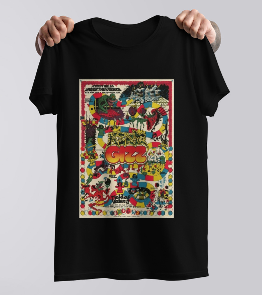 King Gizzard And The Lizard Wizard Forest Hills Under The Ring NYC Aug 2026 Field Of Vision II T-Shirt