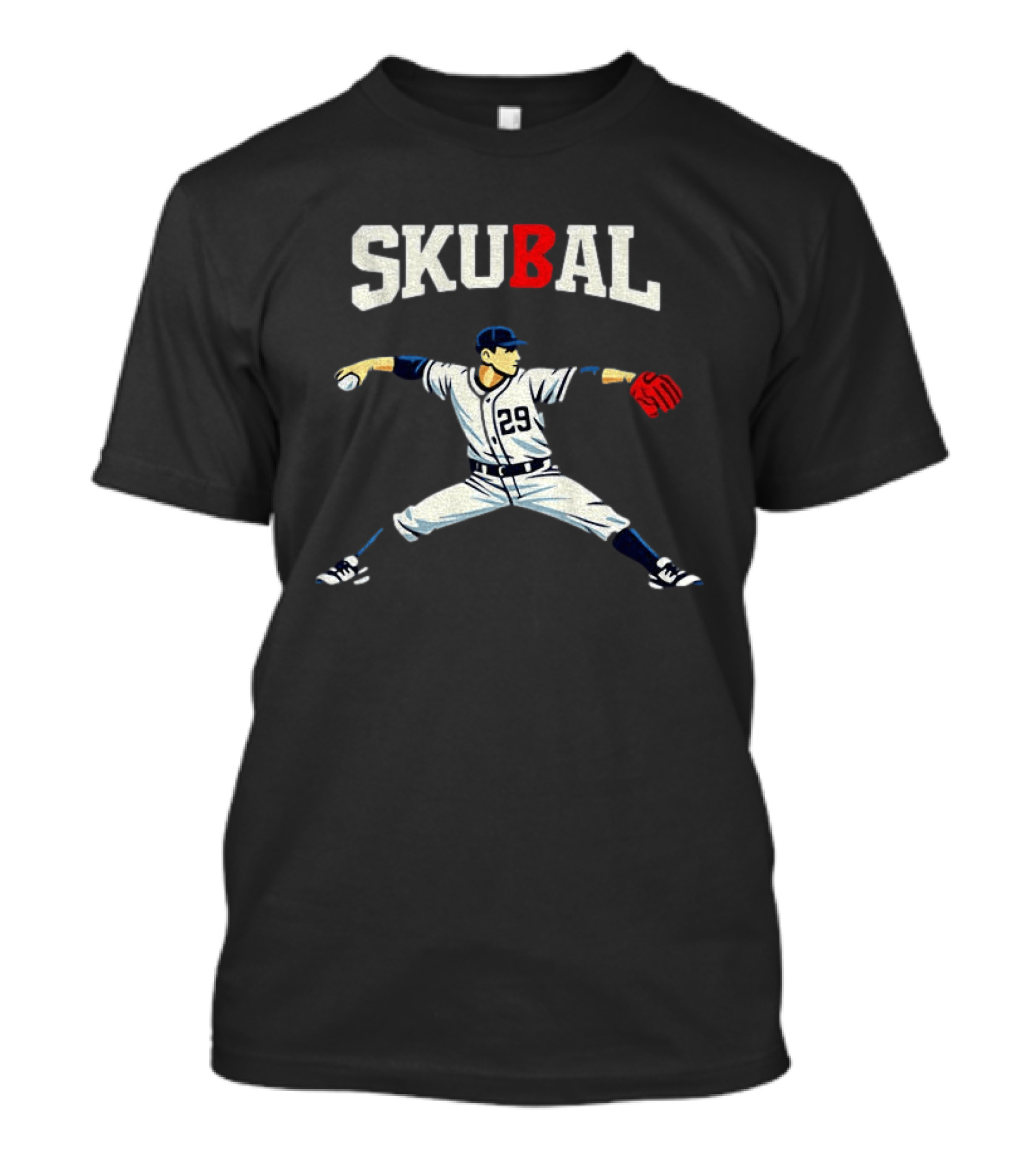 Tarik Skubal 29 Baseball Pitcher Pose MLB Action T-Shirt