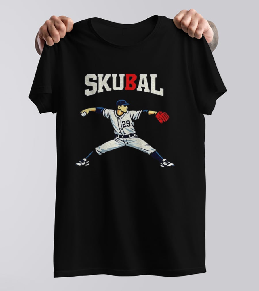 Tarik Skubal 29 Baseball Pitcher Pose MLB Action T-Shirt