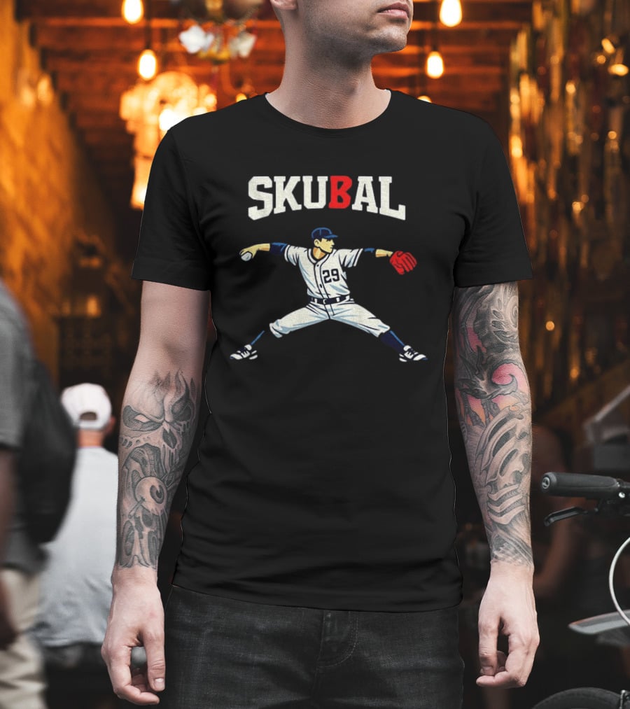 Tarik Skubal 29 Baseball Pitcher Pose MLB Action T-Shirt