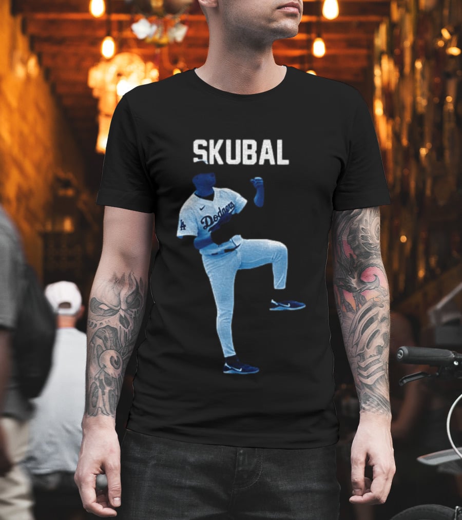 Los Angeles Dodgers Tarik Skubal 29 MLB Baseball 2026 Gradient T-Shirt