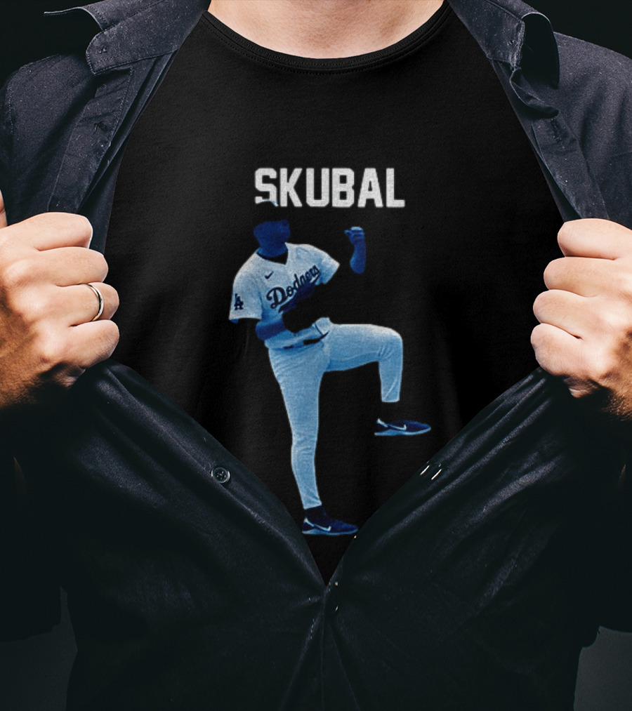 Los Angeles Dodgers Tarik Skubal 29 MLB Baseball 2026 Gradient T-Shirt