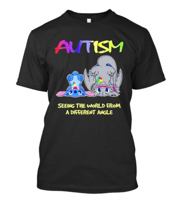 Autism Seeing The World From A Different Angle Toothless Stitch T-Shirt
