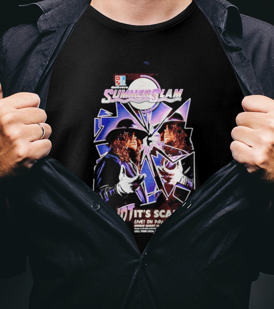 WWF SummerSlam The Undertaker So Hot It's Scary Live On Pay Per View T-Shirt