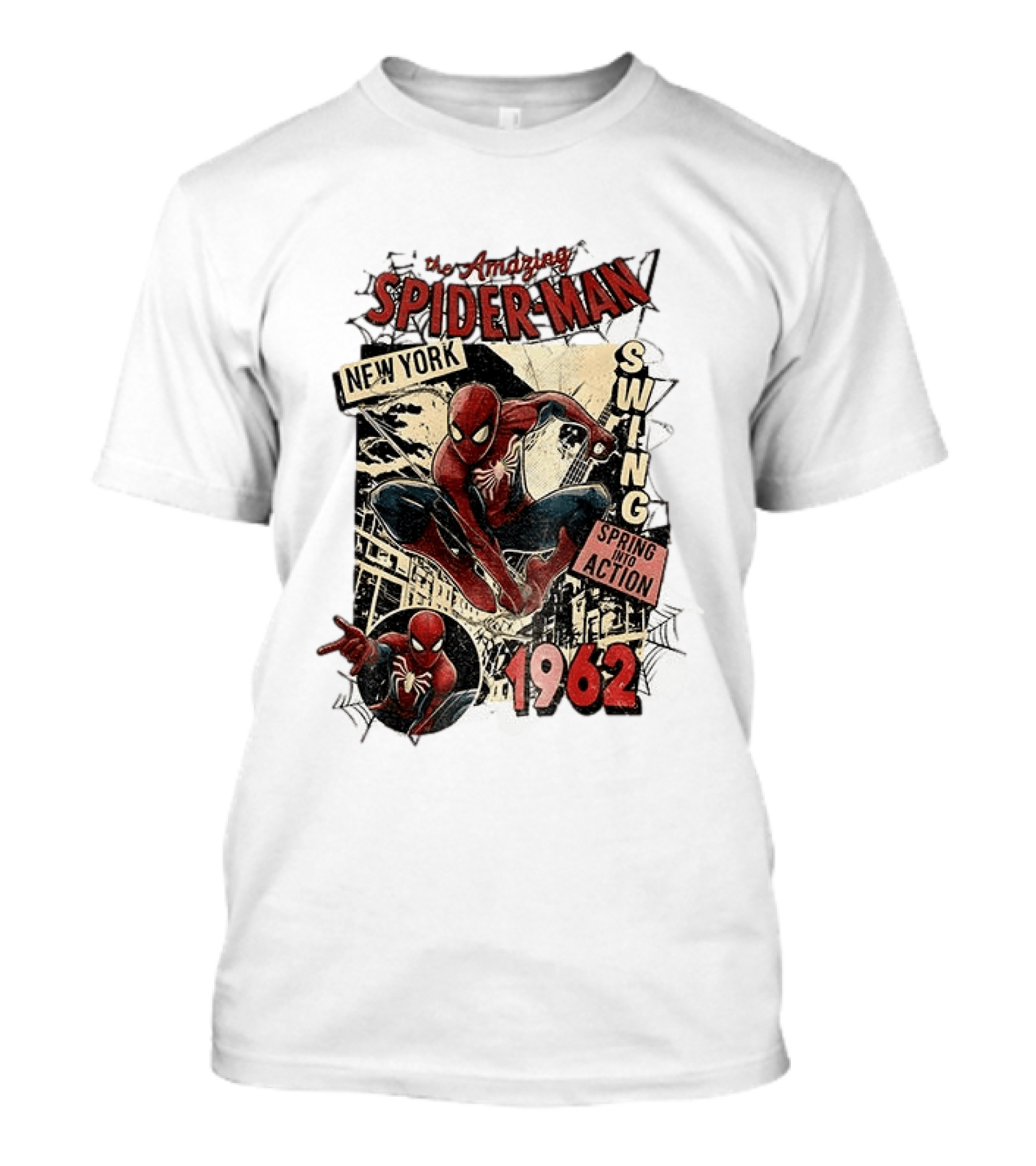 Amazing Spider Man New York Swing Spring Into Action 1962 T-Shirt