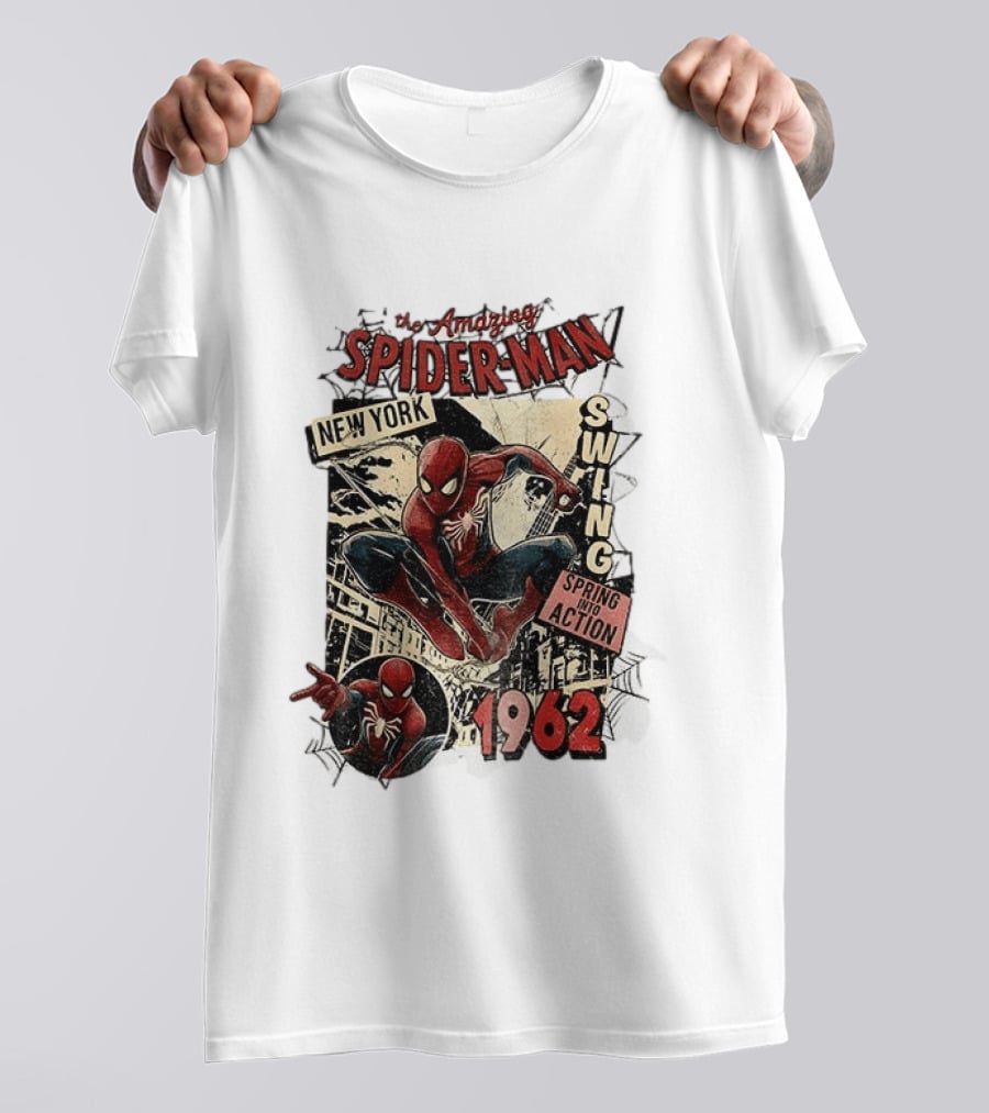Amazing Spider Man New York Swing Spring Into Action 1962 T-Shirt