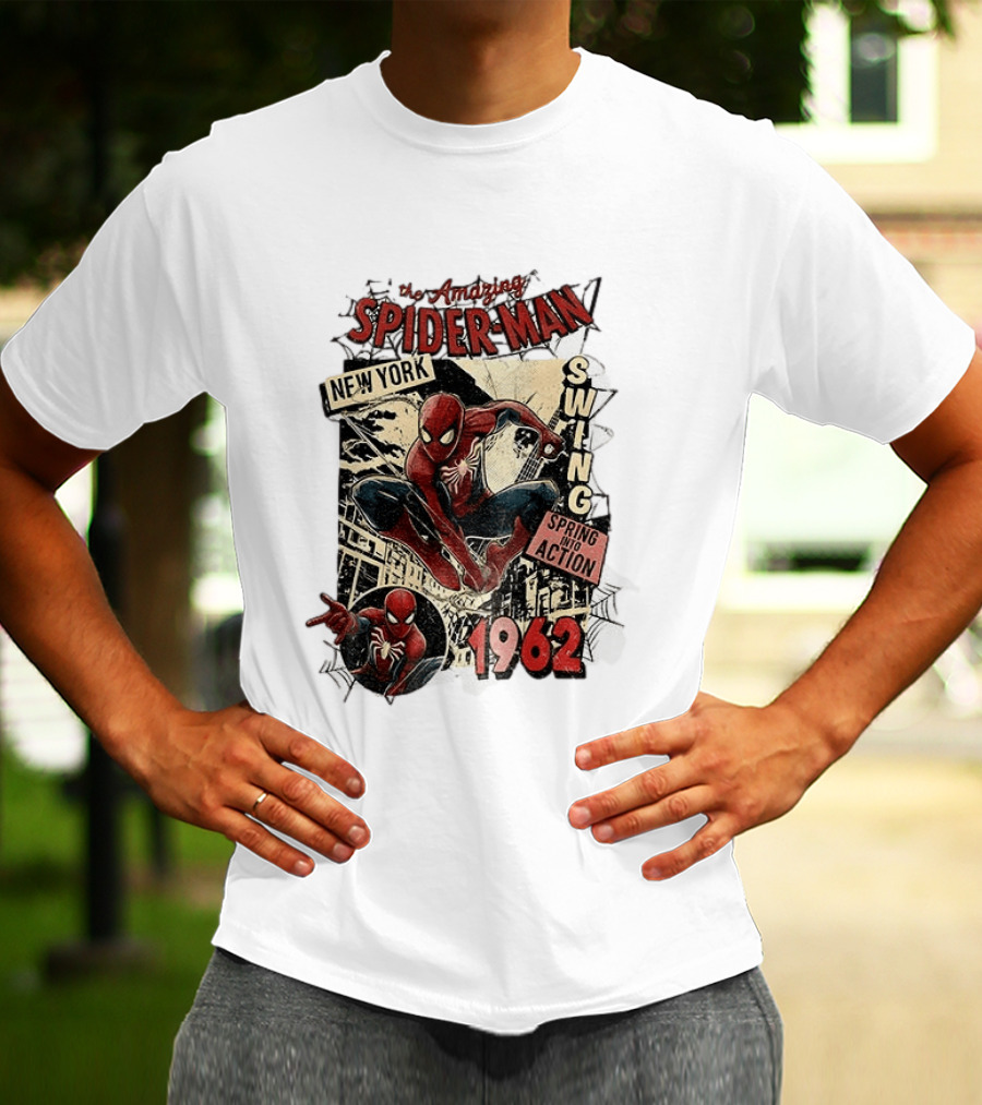 Amazing Spider Man New York Swing Spring Into Action 1962 T-Shirt