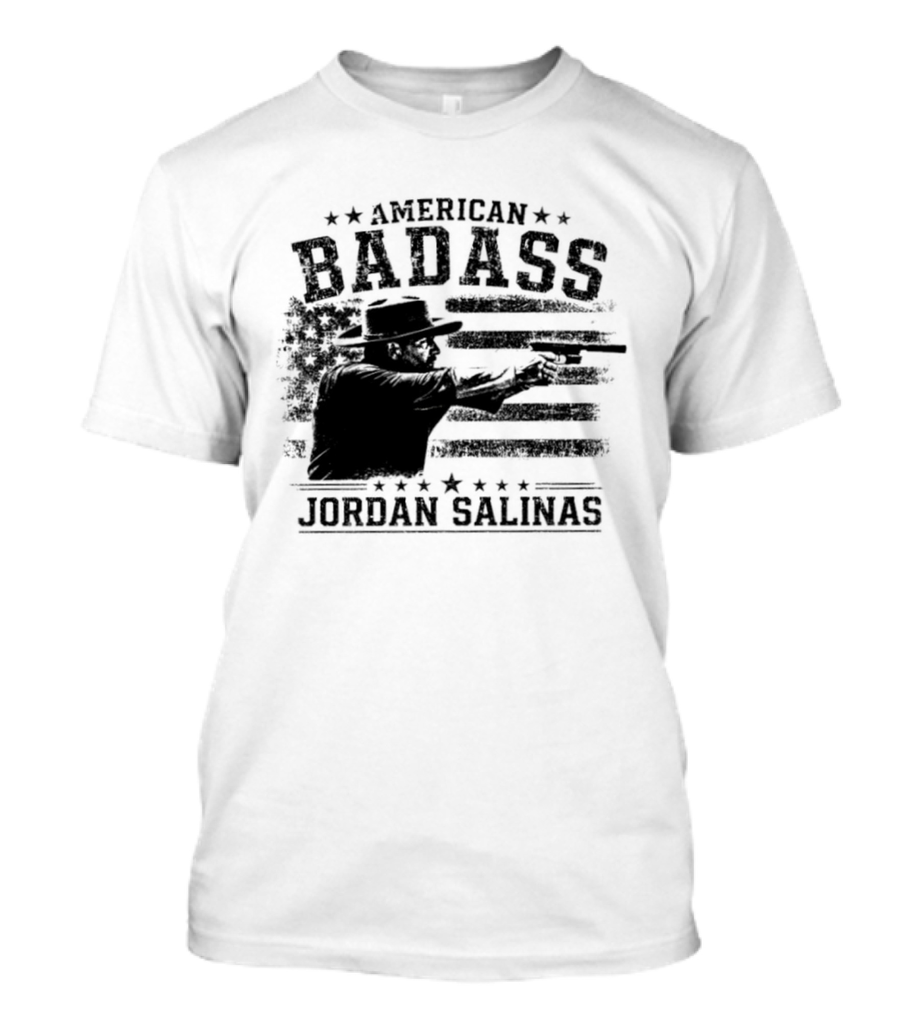 American Badass Jordan Salinas True Patriot USA Flag T-Shirt