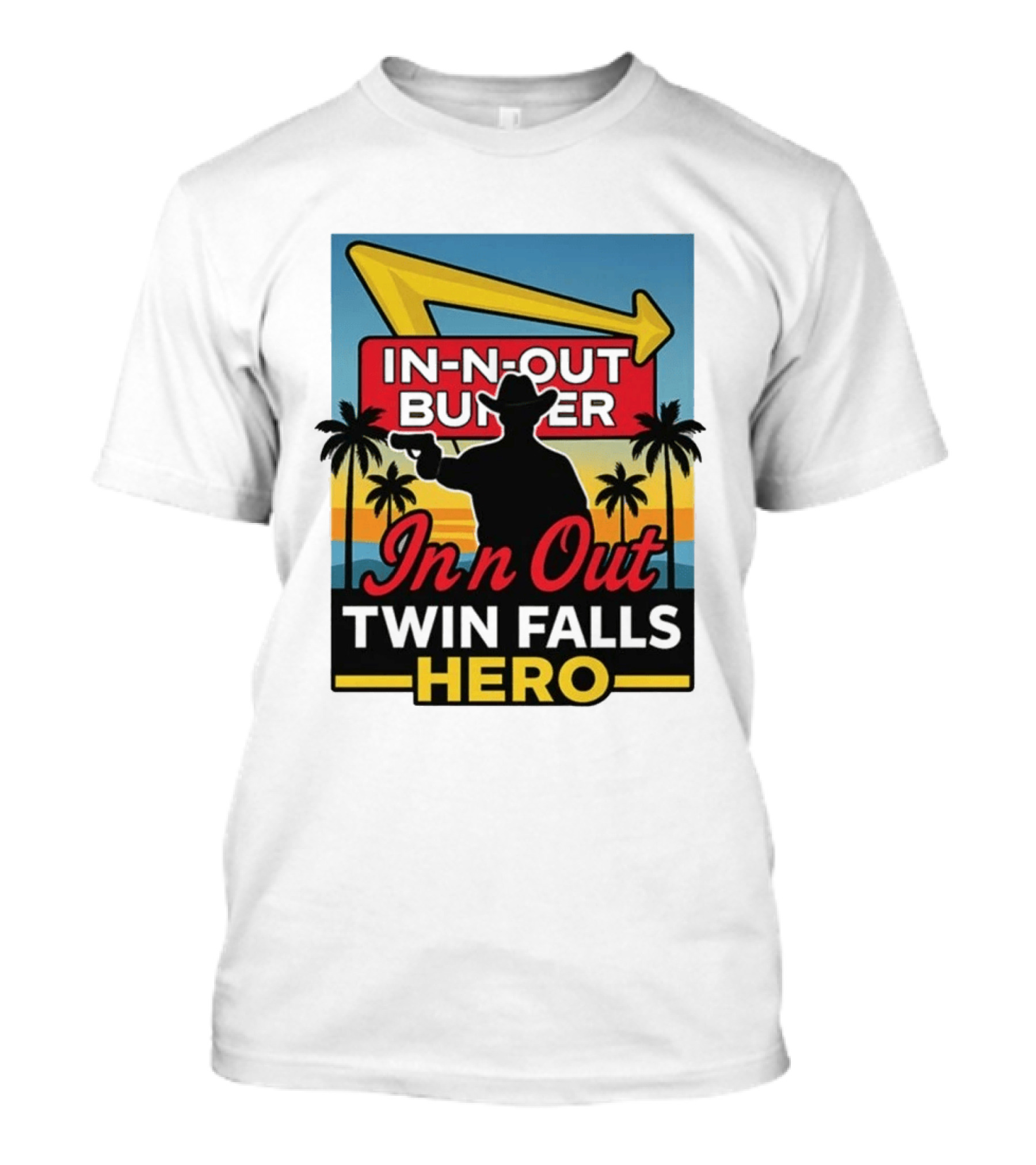 In N Out Burger Twin Falls Hero Retro Western 2026 T-Shirt