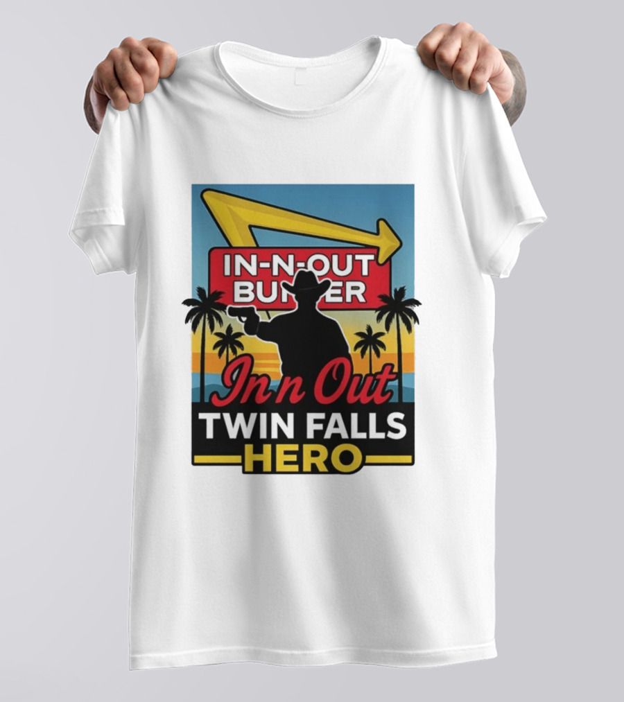 In N Out Burger Twin Falls Hero Retro Western 2026 T-Shirt