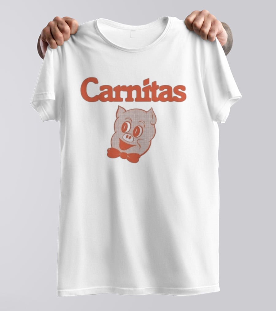 Carnitas Smiling Pig Face Nostalgic Pork T-Shirt