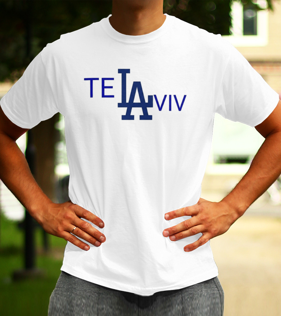 Los Angeles Dodgers Tel Aviv 2026 LA Logo Baseball Connection T-Shirt