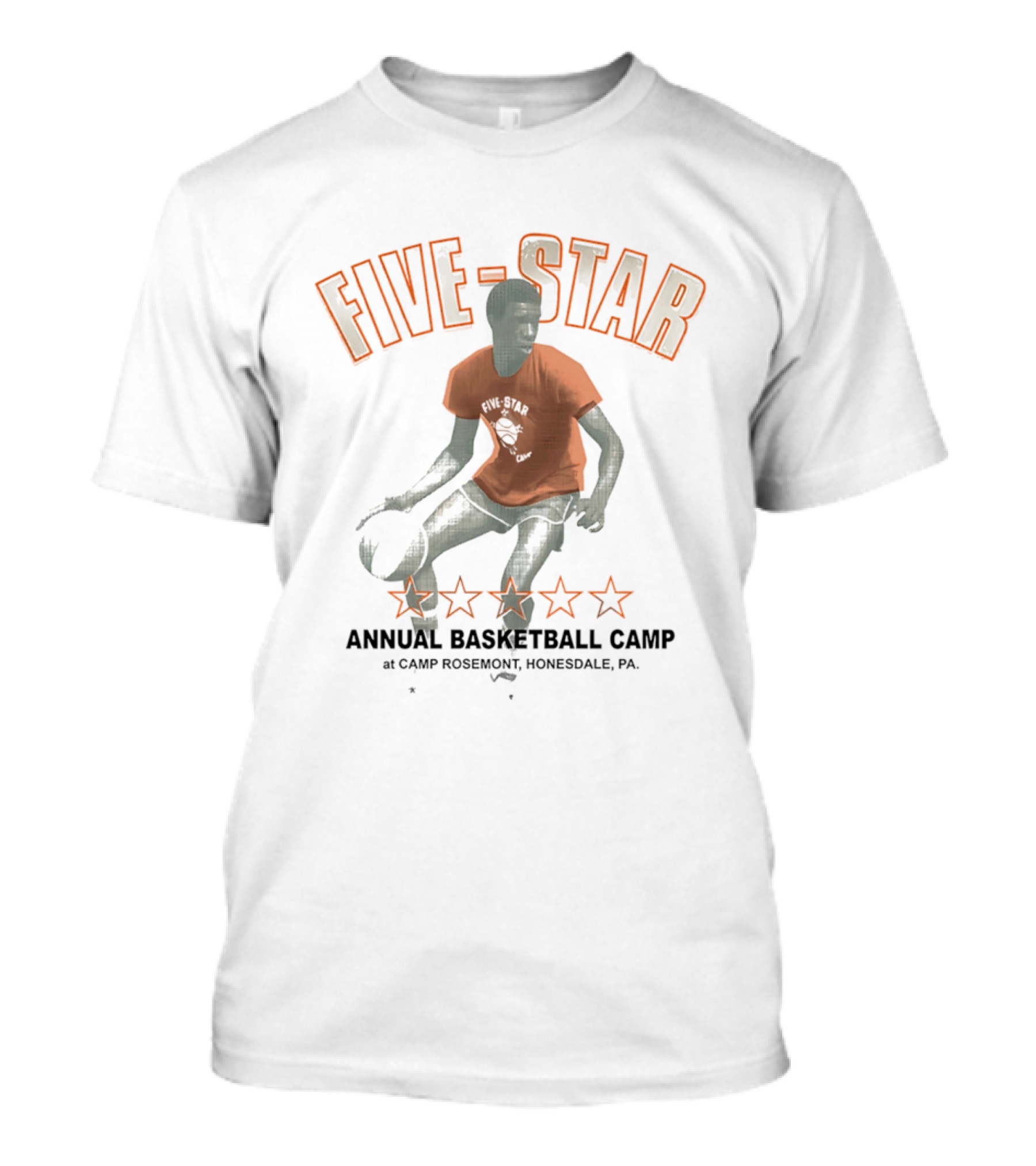 FIVE STAR Annual Basketball Camp At Camp Rosemont Honesdale PA T-Shirt