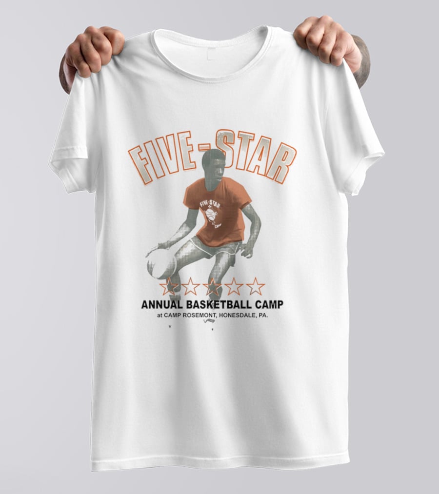 FIVE STAR Annual Basketball Camp At Camp Rosemont Honesdale PA T-Shirt