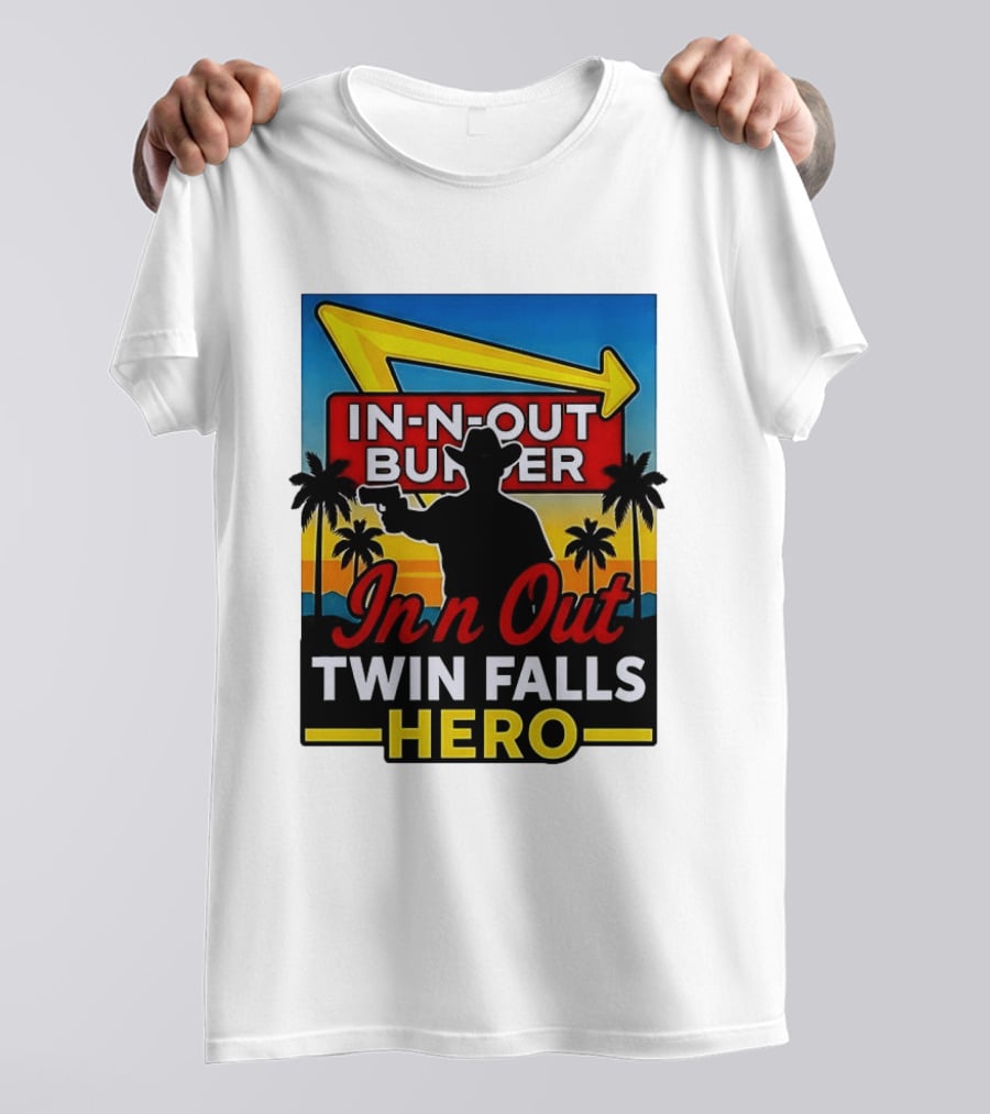 In N Out Burger Twin Falls Hero Western Sunset T-Shirt