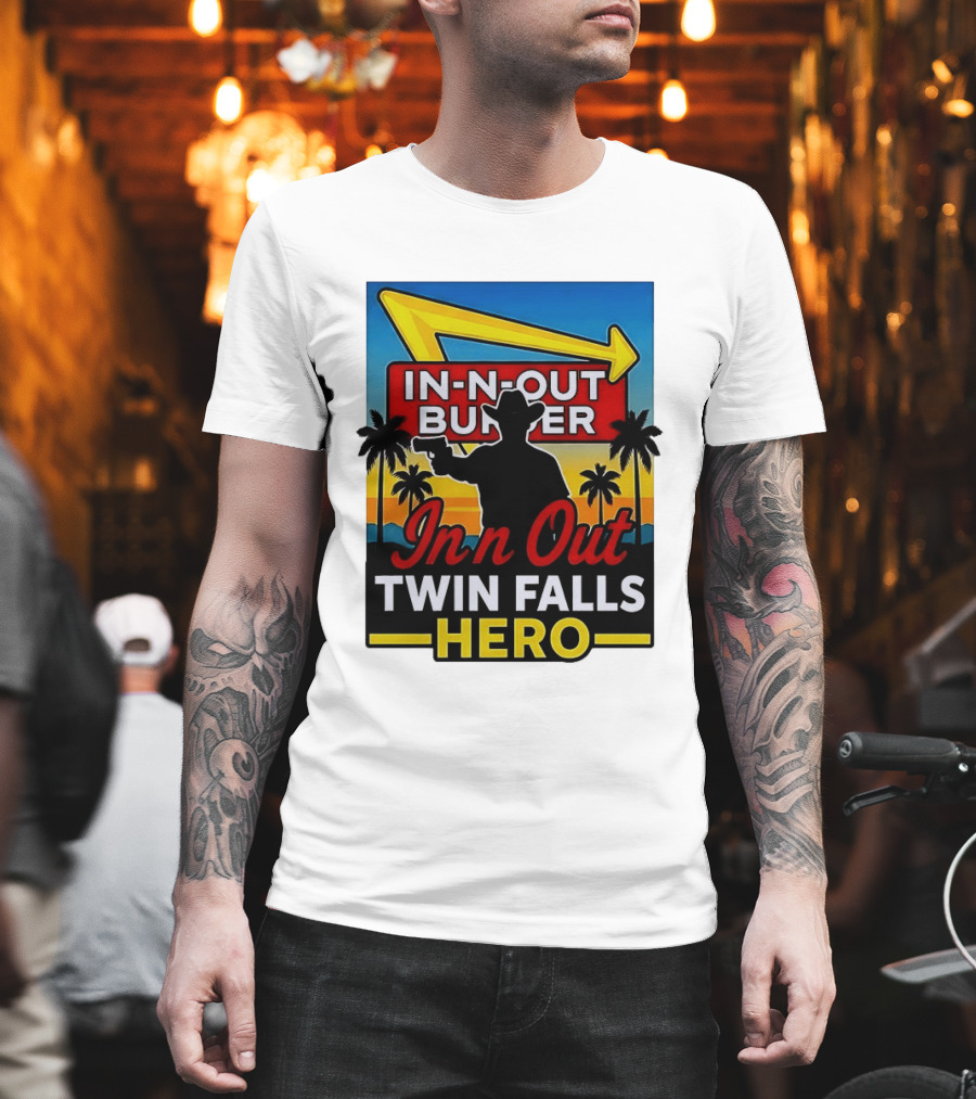 In N Out Burger Twin Falls Hero Western Sunset T-Shirt