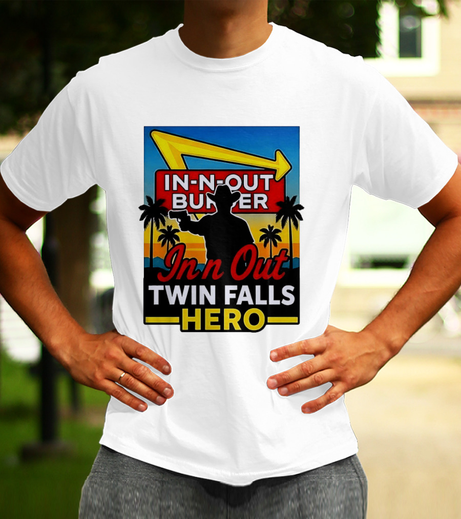 In N Out Burger Twin Falls Hero Western Sunset T-Shirt