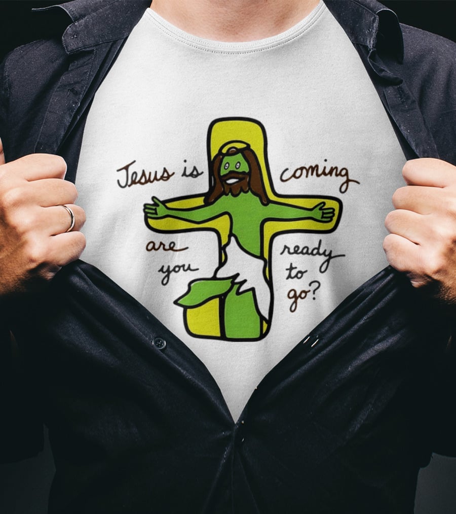 Jesus Is Coming Are You Ready To Go Cross Doodle T-Shirt