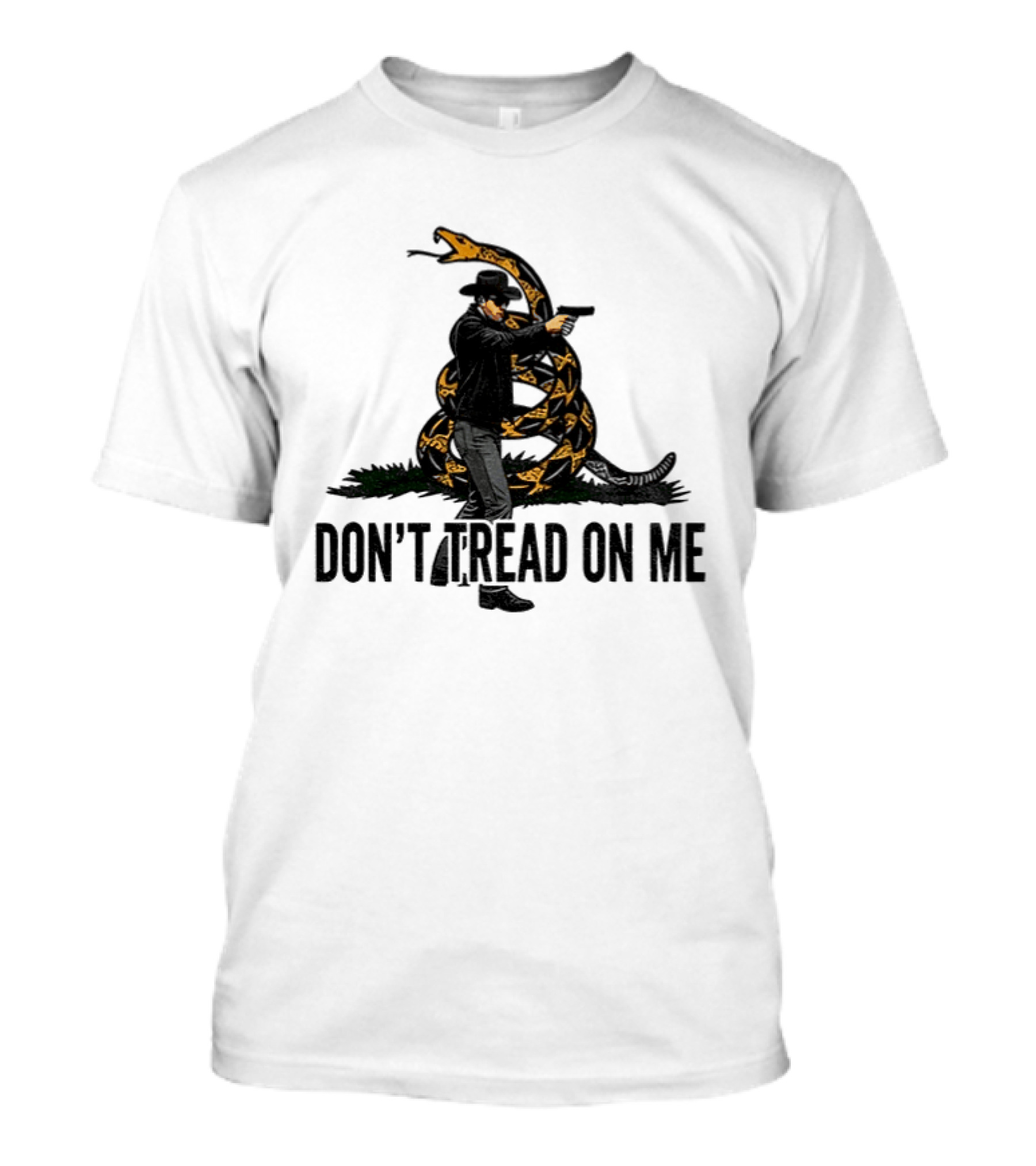 Jordan Salinas Don't Tread On Me Cowboy Snake Stand America T-Shirt