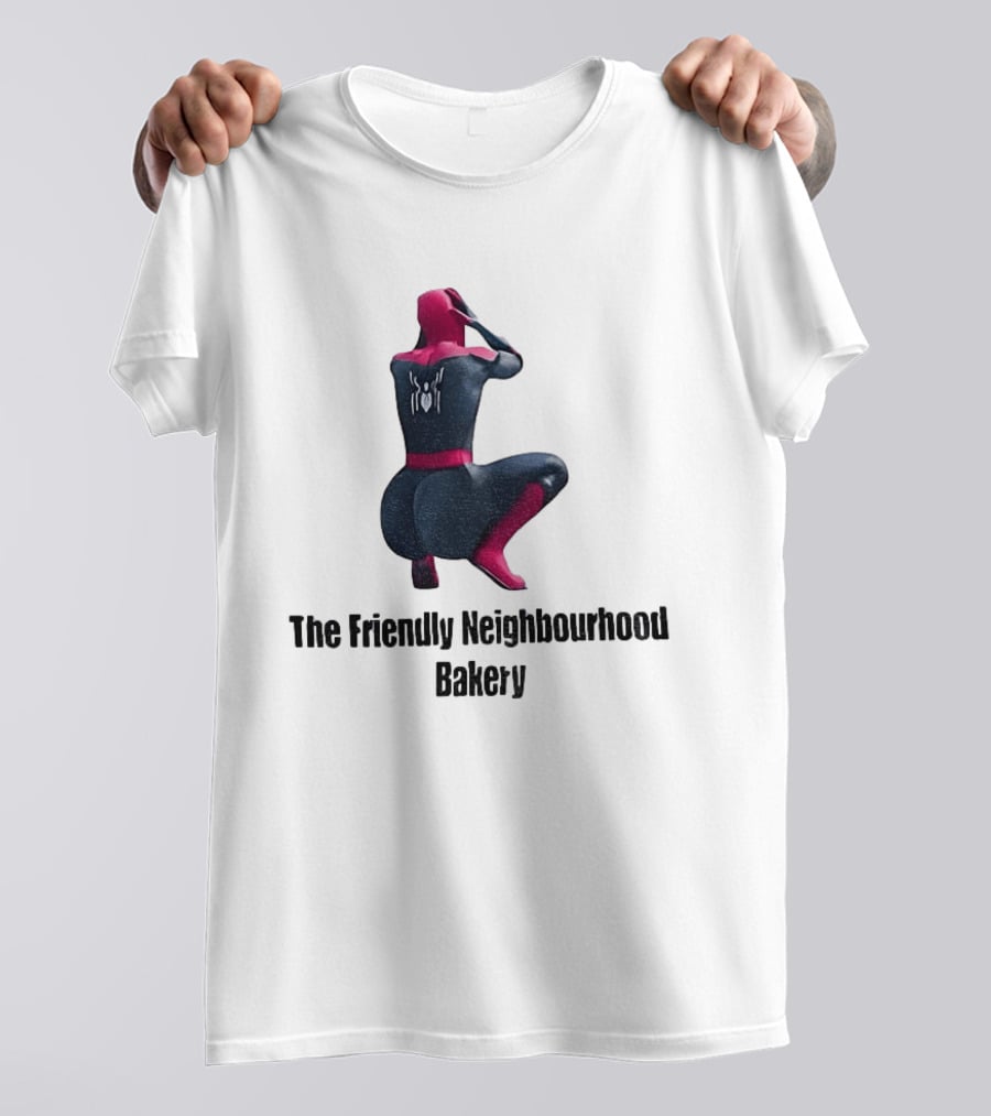 Sexy Spider Man The Friendly Neighbourhood Bakery Pose T-Shirt