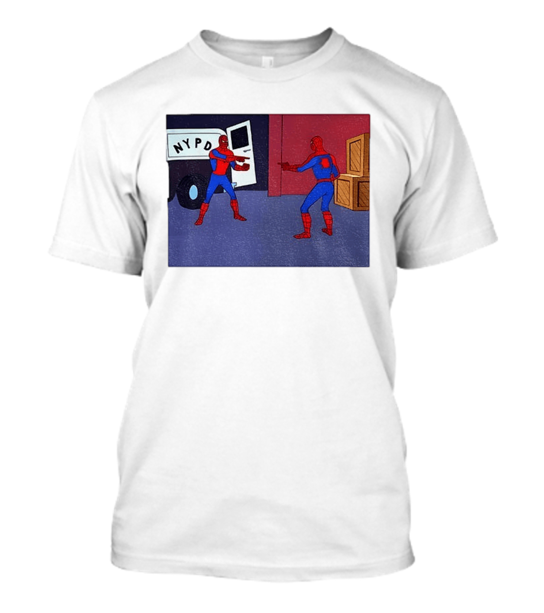 NYPD Spider Man Pointing Meme Twins Scene T-Shirt