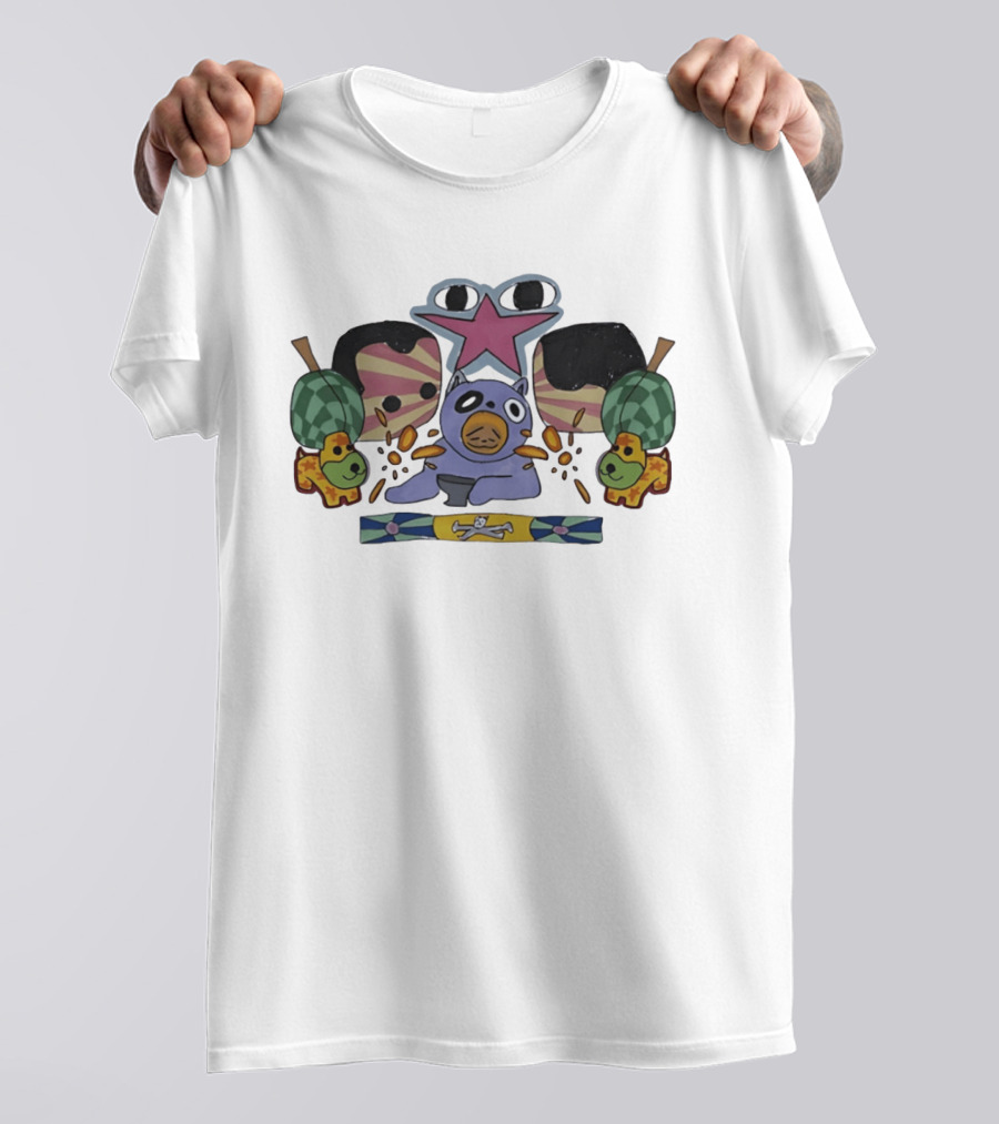 Purple Creature And Star With Puppets And Skulls T-Shirt
