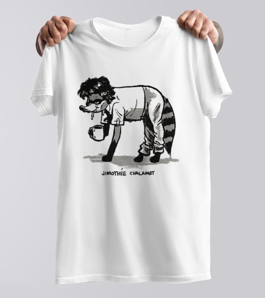 Timothée Chalamet Jimothy Raccoon 2026 Crossover Meme T-Shirt