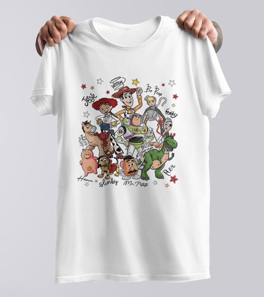 Woody Buzz Lightyear Jessie Bo Peep Forky Toy Story Disneyland Family Hamm Slinky Mr Potato Rex T-Shirt