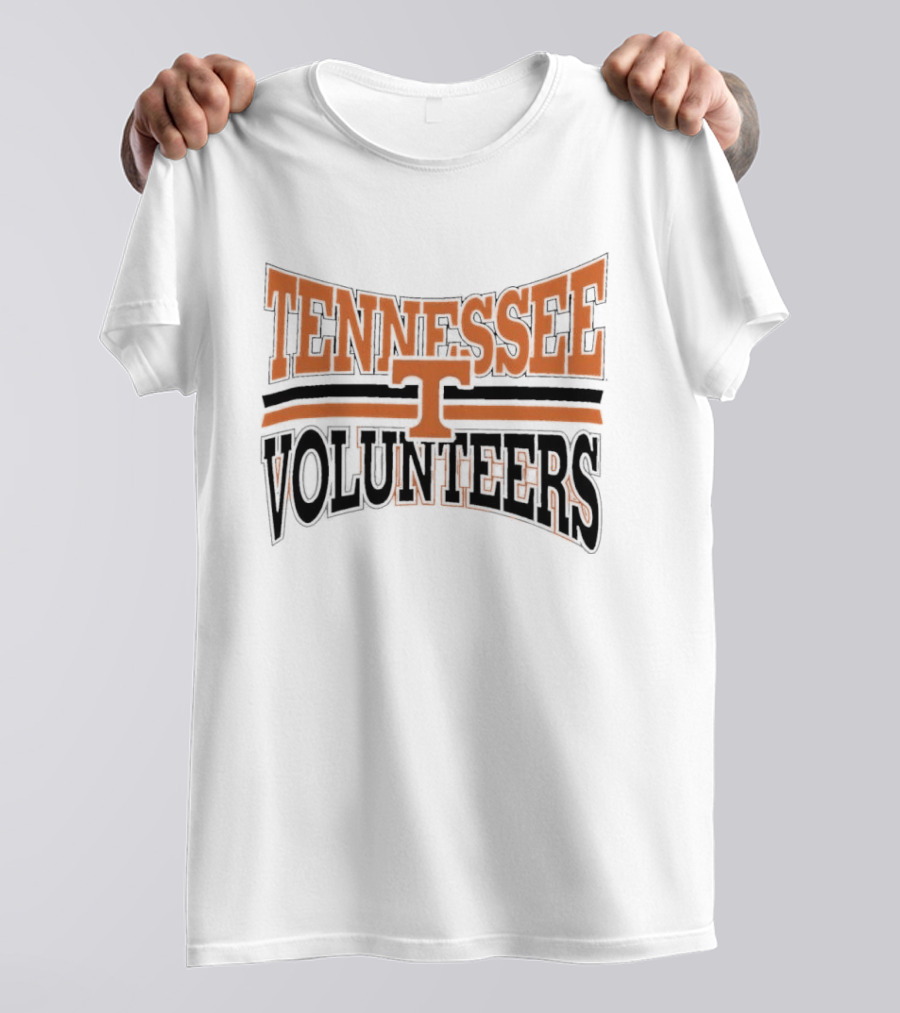 Tennessee Volunteers NCAA Orange Black Arched Block Lettering T-Shirt