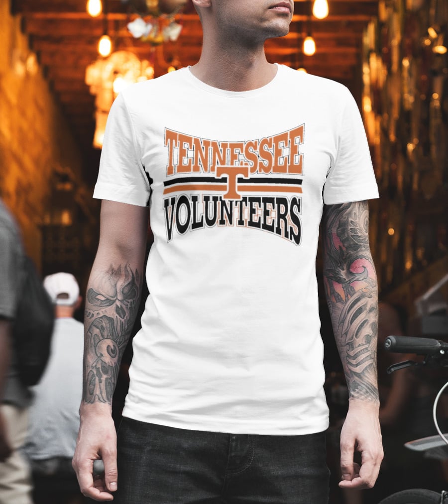 Tennessee Volunteers NCAA Orange Black Arched Block Lettering T-Shirt