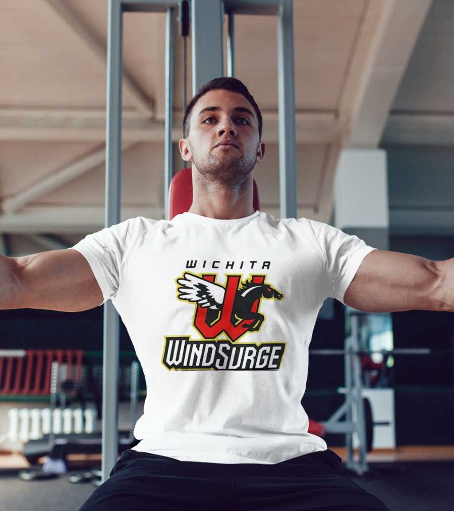 Wichita Wind Surge Black Pegasus Red W T-Shirt