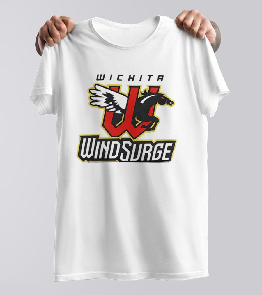 Wichita Wind Surge Black Pegasus Red W T-Shirt
