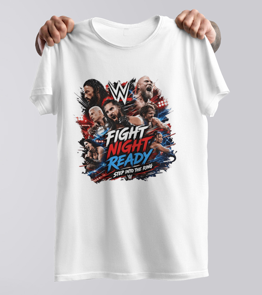 WWE Fight Night Ready Step Into The Ring SummerSlam Superstars T-Shirt