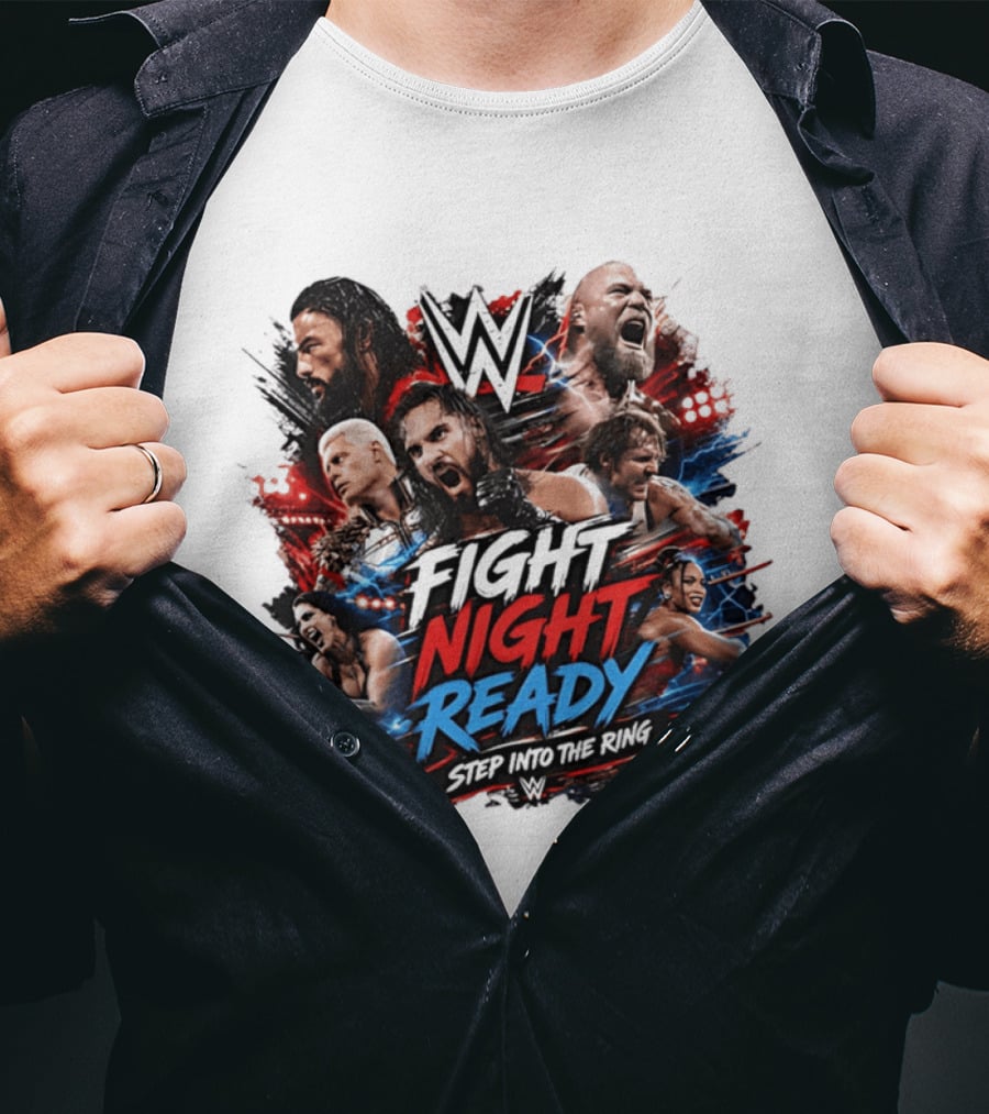 WWE Fight Night Ready Step Into The Ring SummerSlam Superstars T-Shirt